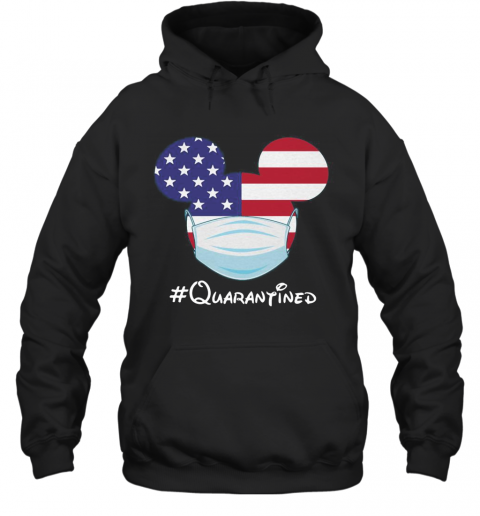 Mickey American Flag Face Mask Quarantined T-Shirt Unisex Hoodie