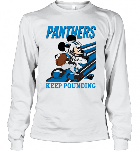 Mickey Mouse Carolina Panthers Keep Pounding T-Shirt Long Sleeved T-shirt 