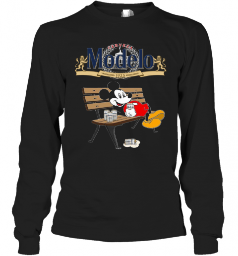 Mickey Mouse Drink Cerveza Modelo T-Shirt Long Sleeved T-shirt 