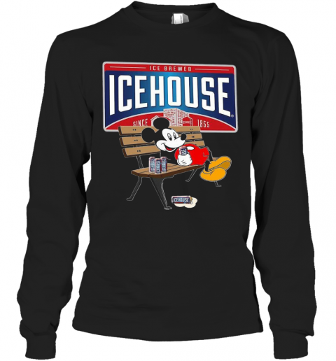 Mickey Mouse Drink Ice House Beer T-Shirt Long Sleeved T-shirt 