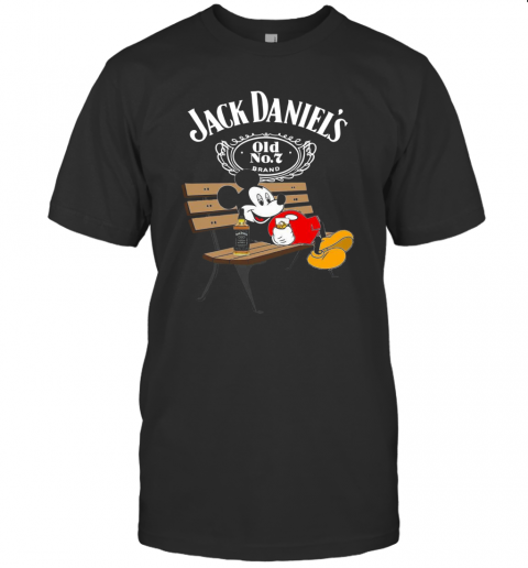 Mickey Mouse Drink Jack Daniel'S T-Shirt