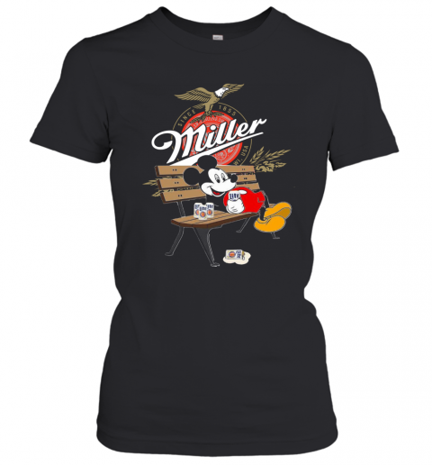 Mickey Mouse Drink Miller Beer T-Shirt Classic Women's T-shirt