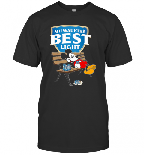 Mickey Mouse Drink Milwaukee'S Best Light Beer T-Shirt
