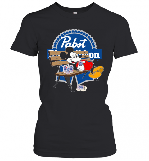 Mickey Mouse Drink Pabst Blue Ribbon T-Shirt Classic Women's T-shirt