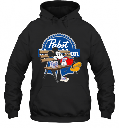 Mickey Mouse Drink Pabst Blue Ribbon T-Shirt Unisex Hoodie
