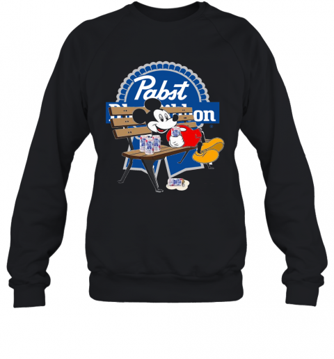 Mickey Mouse Drink Pabst Blue Ribbon T-Shirt Unisex Sweatshirt