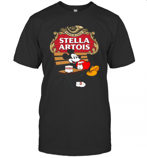 Mickey Mouse Drink Stella Artois T-Shirt