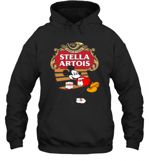 Mickey Mouse Drink Stella Artois T-Shirt Unisex Hoodie