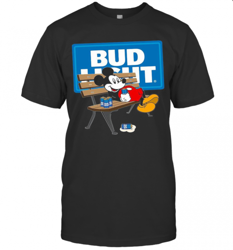 Mickey Mouse Drinking Bud Light Beer T-Shirt