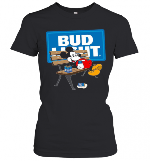 Mickey Mouse Drinking Bud Light Beer T-Shirt Classic Women's T-shirt