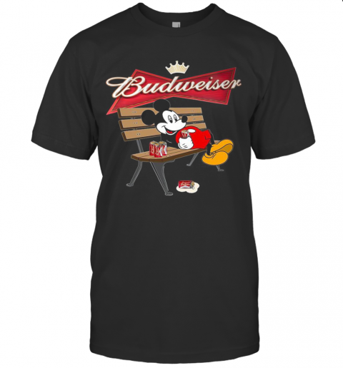 Mickey Mouse Drinking Budweiser Beer T-Shirt