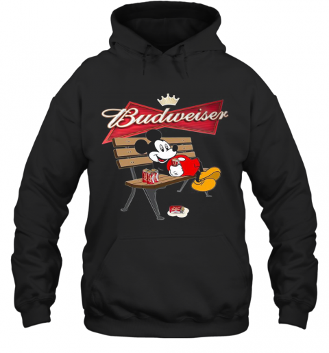 Mickey Mouse Drinking Budweiser Beer T-Shirt Unisex Hoodie