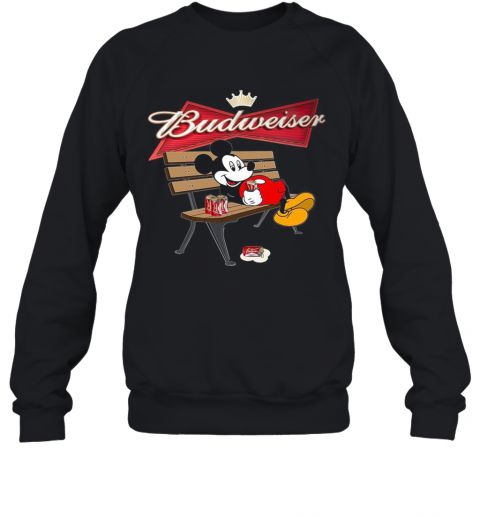 Mickey Mouse Drinking Budweiser Beer T-Shirt Unisex Sweatshirt