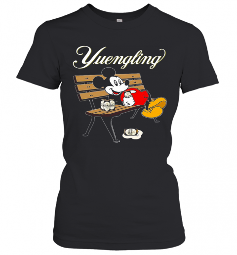 Mickey Mouse Drinking Yuengling Beer On Park Bench T-Shirt Classic Women's T-shirt