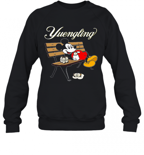 Mickey Mouse Drinking Yuengling Beer On Park Bench T-Shirt Unisex Sweatshirt