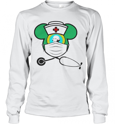 Mickey Nurse Face Mask George Washington T-Shirt Long Sleeved T-shirt 
