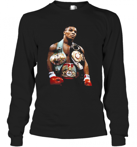 Mike Tyson Championship Belts T-Shirt Long Sleeved T-shirt 