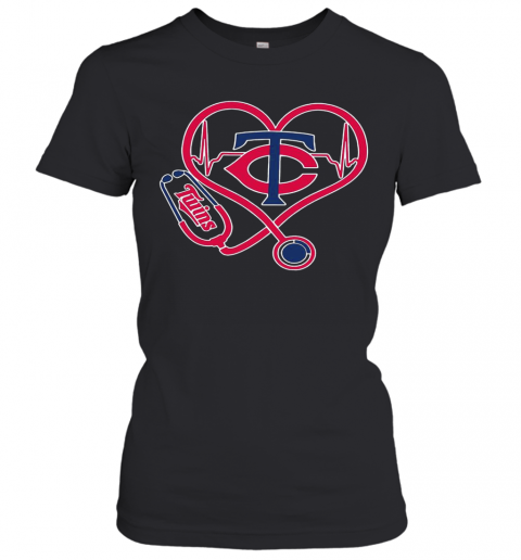 Minnesota Twins Baseball Stethoscope Heartbeat T-Shirt Classic Women's T-shirt