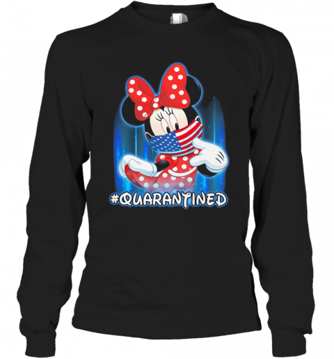 Minnie Mouse Face Mask Quarantined T-Shirt Long Sleeved T-shirt 