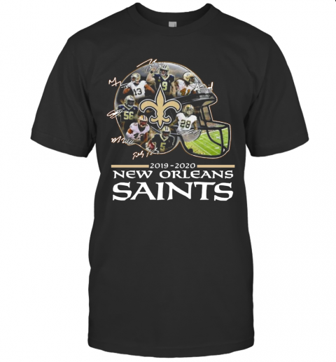 New Orleans Saints 2019 2020 Team Player Signatures T-Shirt