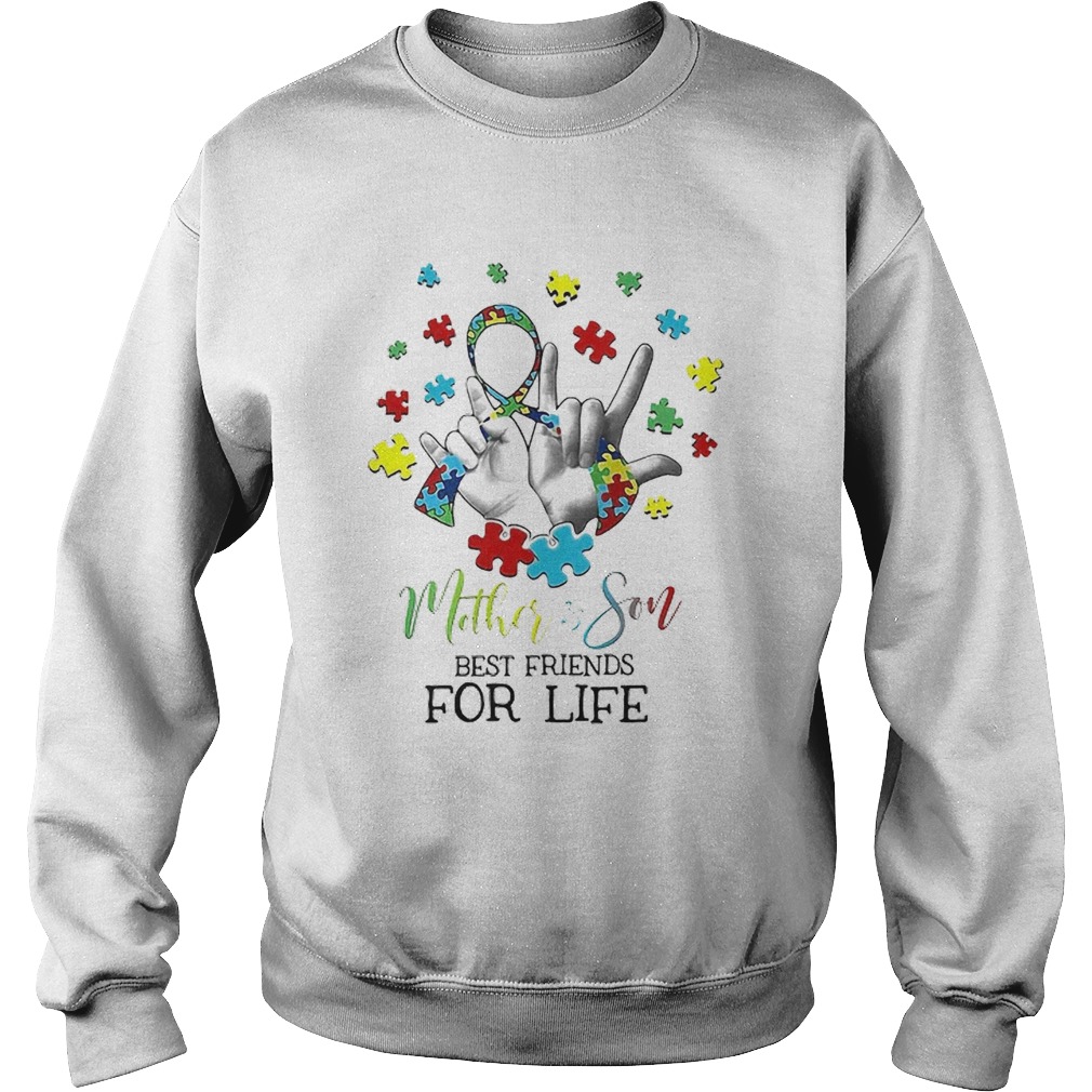 Nice MotherSon Best Friends For Life Awareness Autism Sweatshirt