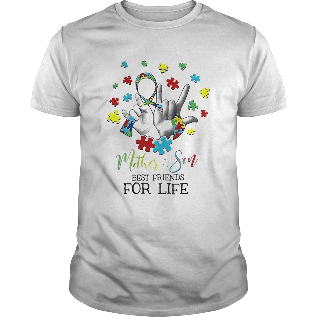 Nice MotherSon Best Friends For Life Awareness Autism shirt