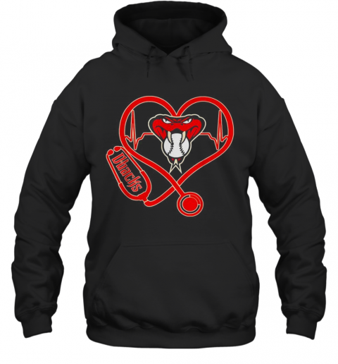 Nurse Heart Arizona Diamondbacks T-Shirt Unisex Hoodie
