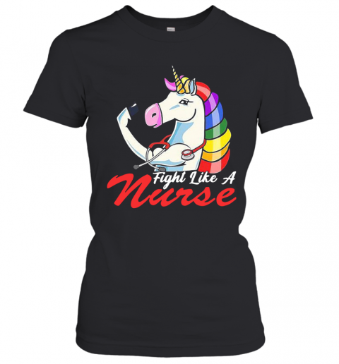 Nurse Unicorn Fight Like A T-Shirt Classic Women's T-shirt