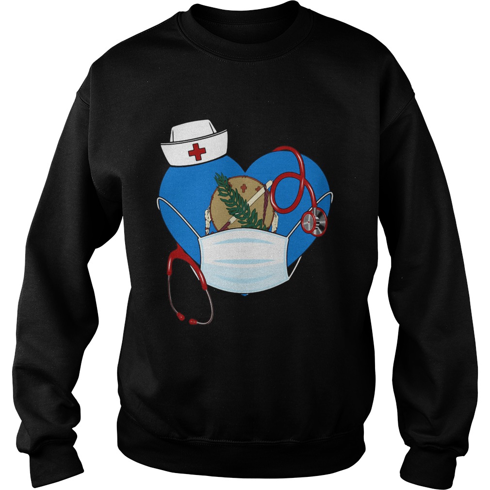 Oklahoma Heart Mask Nurse Sweatshirt
