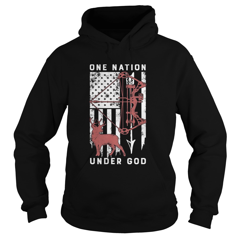One nation under god American flag veteran Hoodie