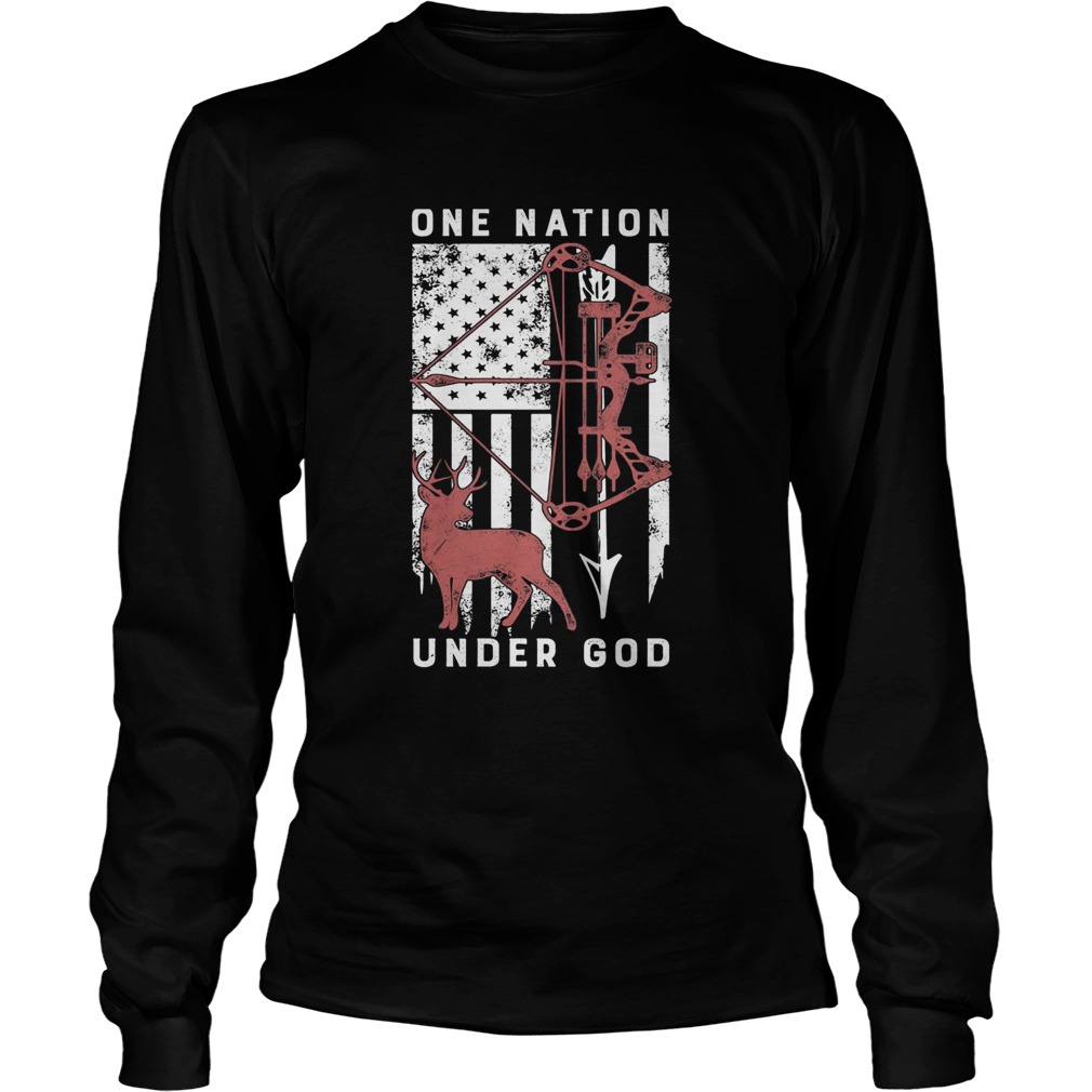 One nation under god American flag veteran Long Sleeve