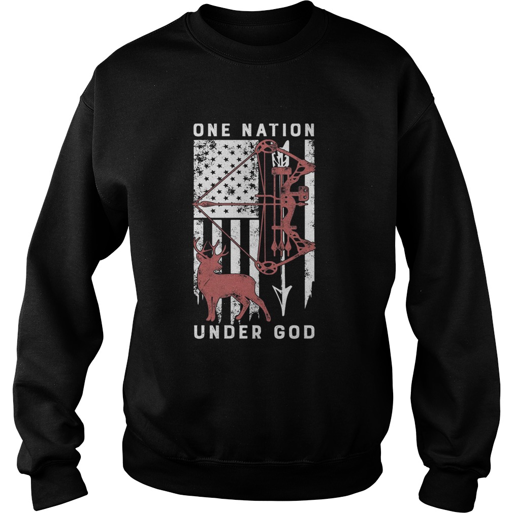 One nation under god American flag veteran Sweatshirt