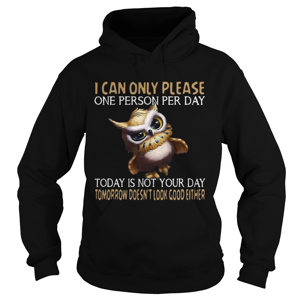 Owl Today Is Not Your Day Tomorrow Doesnt Look Good Either Hoodie
