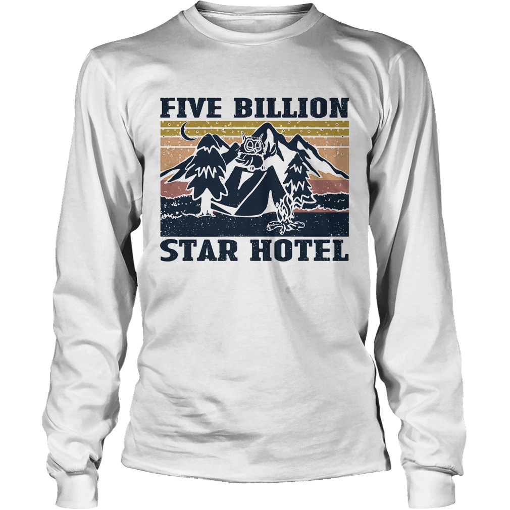 Owl mountain five billion star hotel vintage Long Sleeve