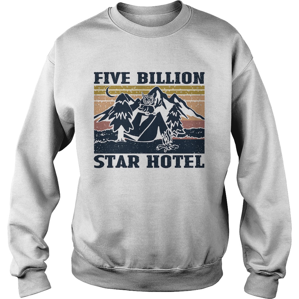 Owl mountain five billion star hotel vintage Sweatshirt
