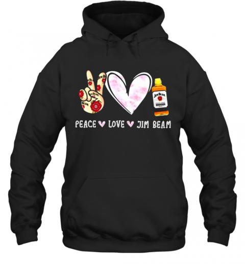Peace Love Jim Beam T-Shirt Unisex Hoodie