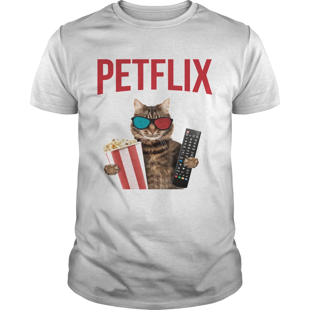 Petflix Cat popcorn and mode shirt