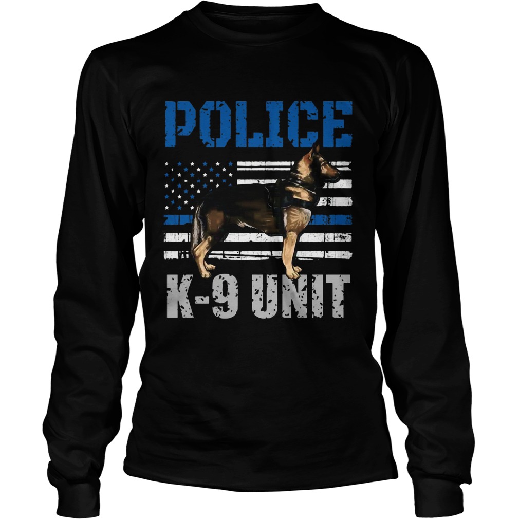 Police K9 Unit Shirt Thin Blue Line Officer Dog Costume Pullover Long Sleeve