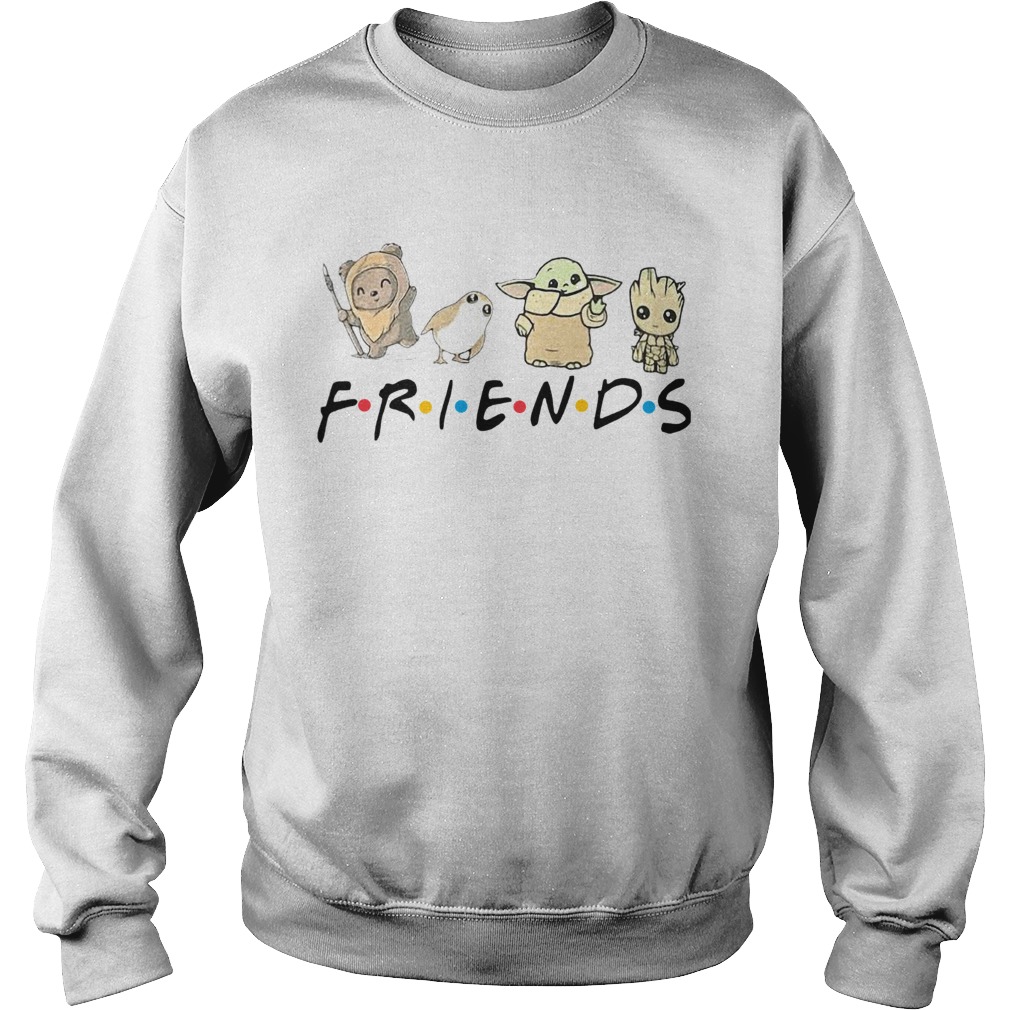 Pooh Penguin Baby Yoda Baby Groot Friends TV Show Sweatshirt