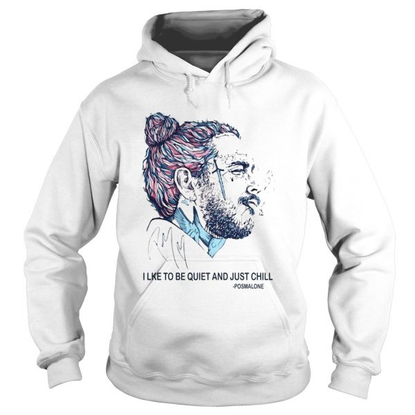 Post Malone Smoking I Like To Be Quiet And Just Chill  Hoodie
