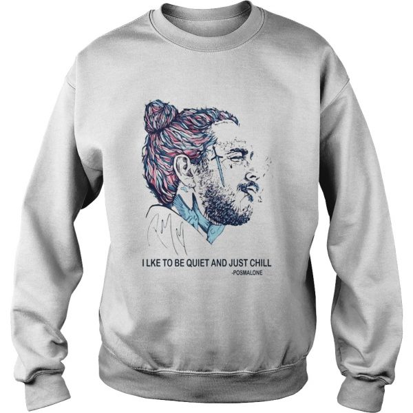Post Malone Smoking I Like To Be Quiet And Just Chill  Sweatshirt