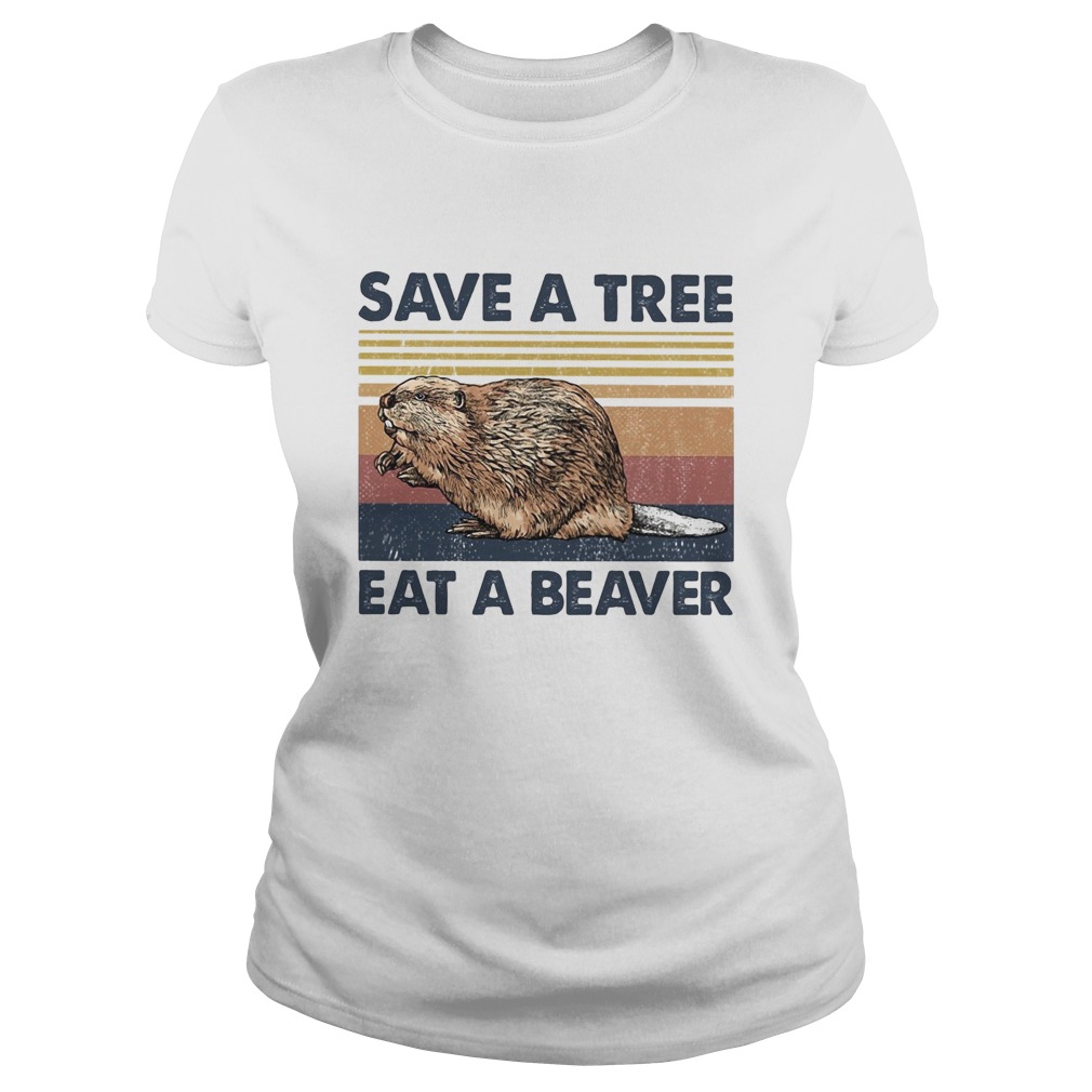Punxsutawney phil save a tree eat a beaver vintage Classic Ladies