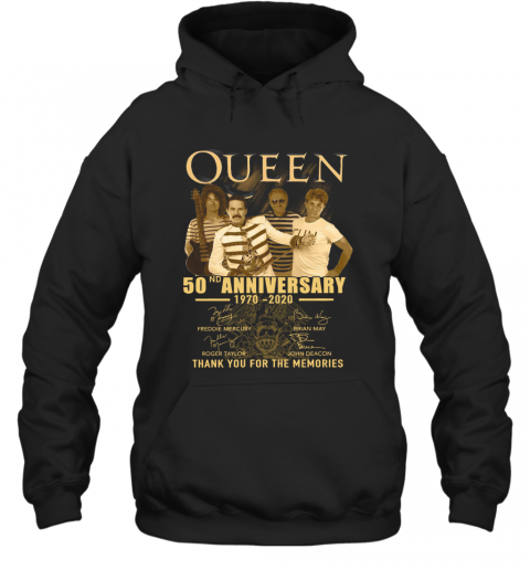 Queen 50Th Anniversary 1970 2020 Thank You For The Memories T-Shirt Unisex Hoodie