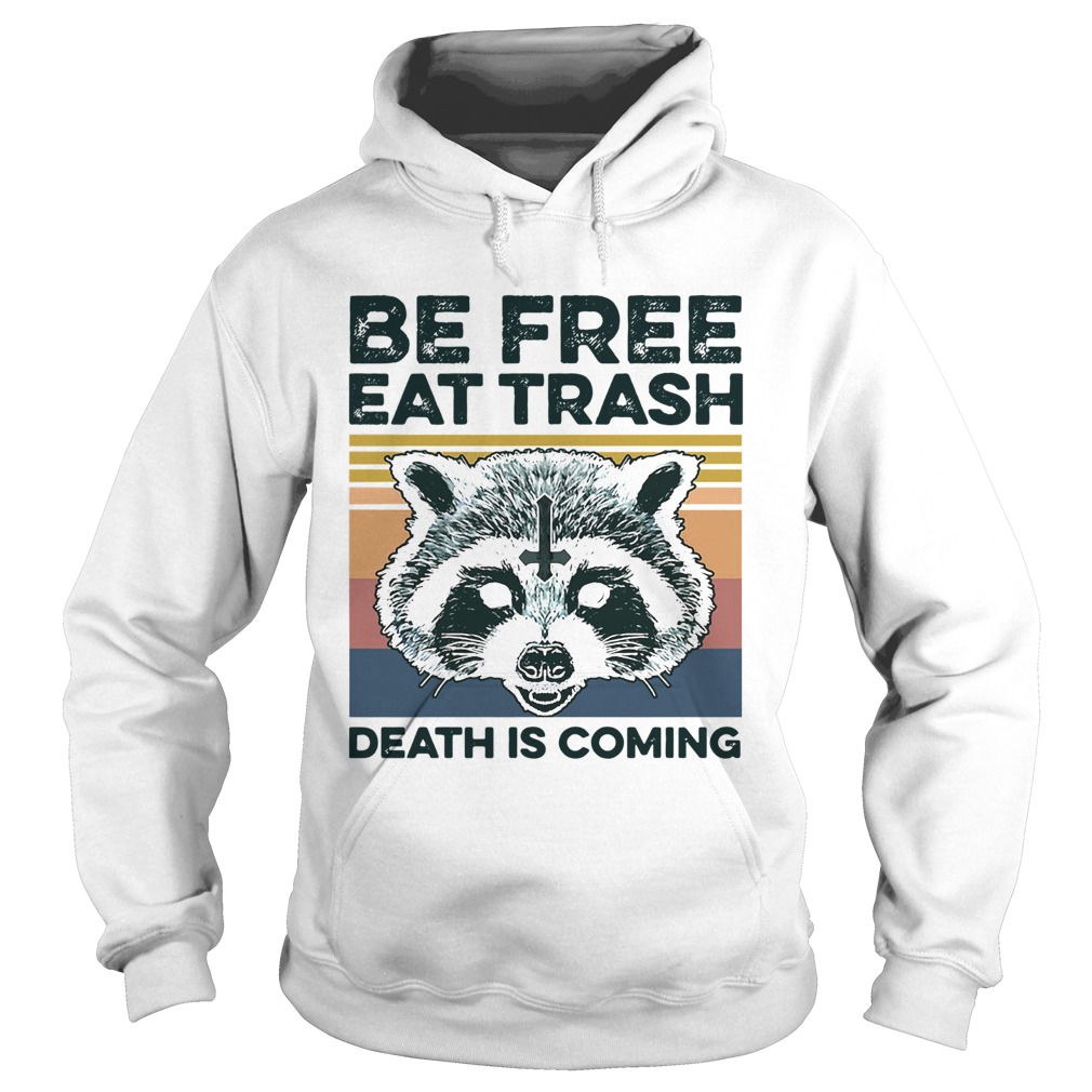 Raccoon Be Free Eat Trash Death Is Coming Vintage Hoodie