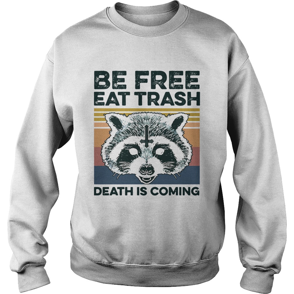 Raccoon Be Free Eat Trash Death Is Coming Vintage Sweatshirt