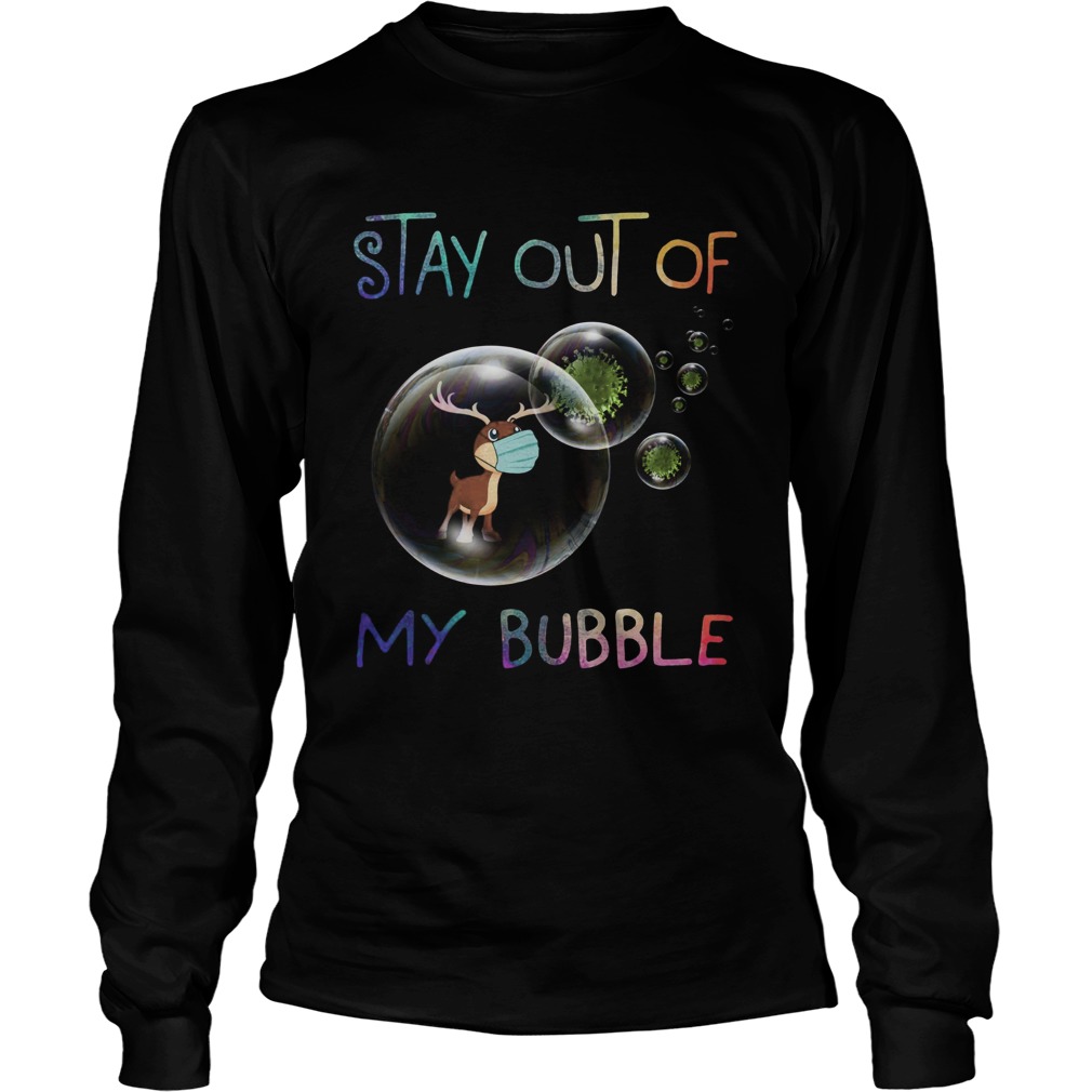 Reindeer Stay Out Of My Bubble Coronavirus Long Sleeve