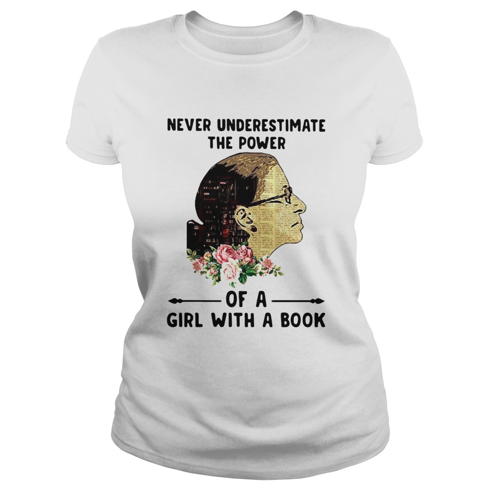 Ruth Bader Ginsburg Never Underestimate The Power Of A Girl With A Book Classic Ladies