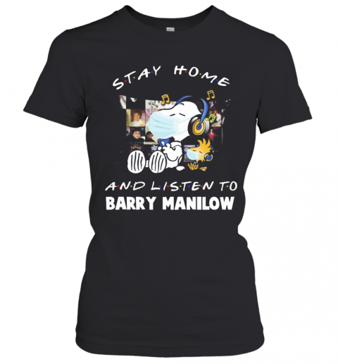 Snoopy Stay Home And Listen To Brad Paisley Covid 19 T-Shirt Classic Women's T-shirt