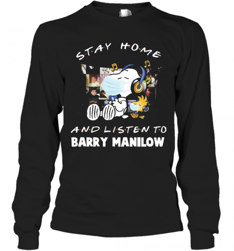 Snoopy Stay Home And Listen To Brad Paisley Covid 19 T-Shirt Long Sleeved T-shirt 