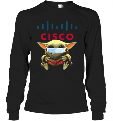 Star Wars Baby Yoda Hug Cisco Covid 19 T-Shirt Long Sleeved T-shirt 